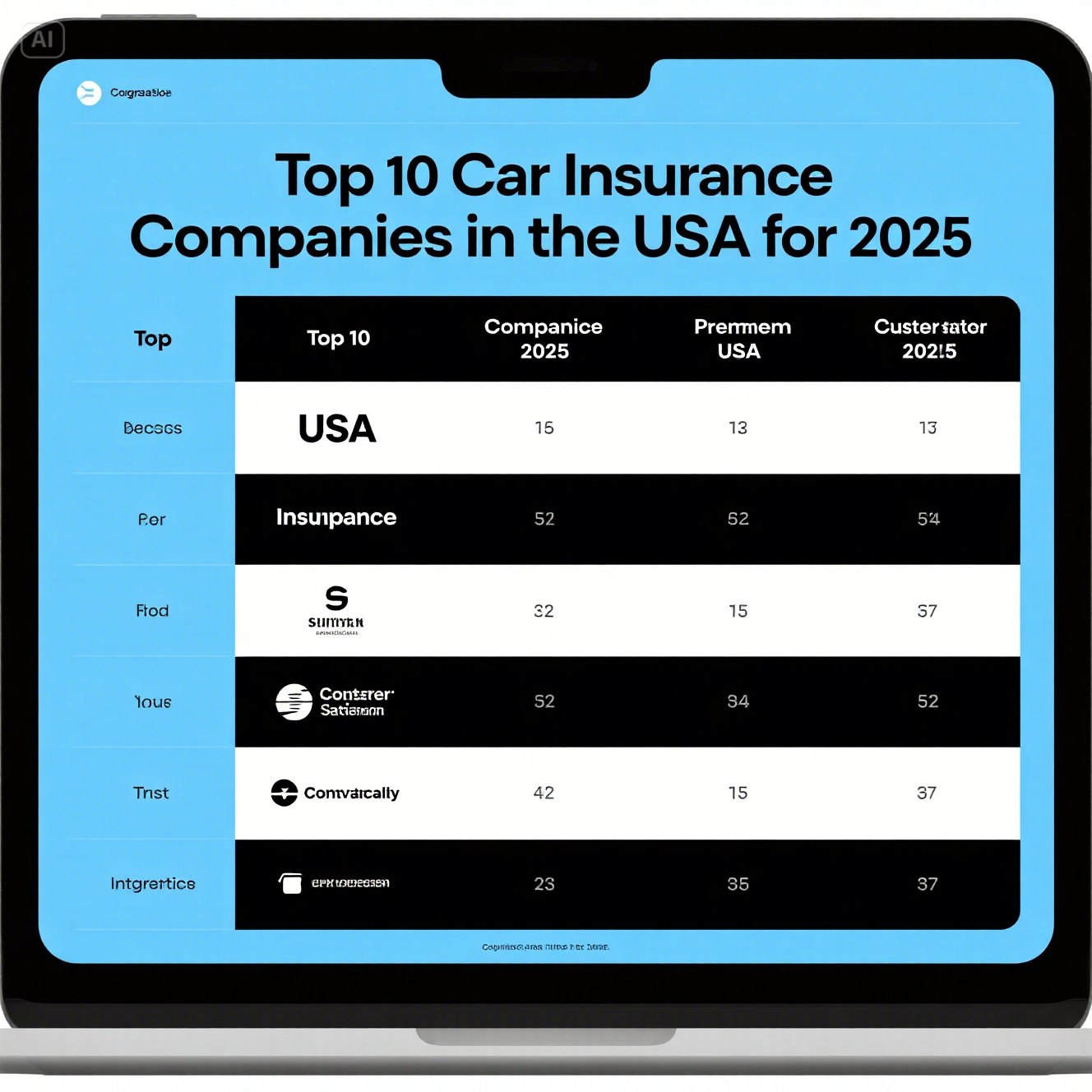 Top 10 Car Insurance Companies in the USA for 2025